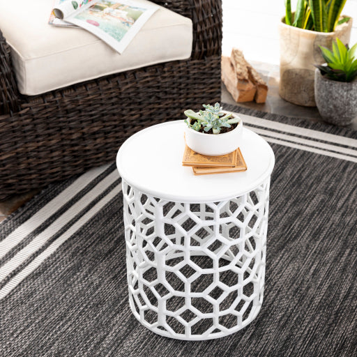 Hale Lattice Side Table in White Style Shot II 