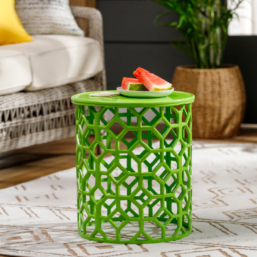 Hale Lattice Side Table in Lime Green HALE-106