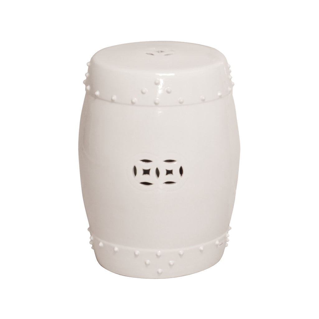 Drum Stool in White - Small 1254WT