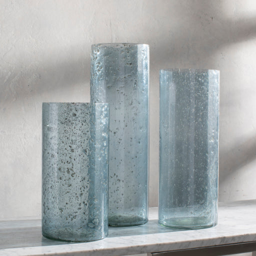 Mist Candle Holder Set of Three in Blue Style Shot MIT009-SET