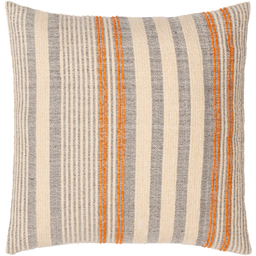 camden lumbar pillow orange charcoal cream back cream CDM001-1818