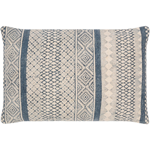 janya lumbar pillow dark blue light beige back light beige 1 JNY008-1818D