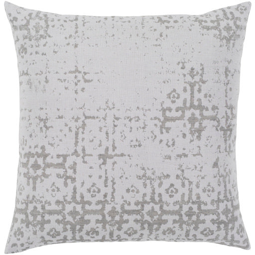 Abstraction Pillow, Off White and Medium Gray ASR001-2020