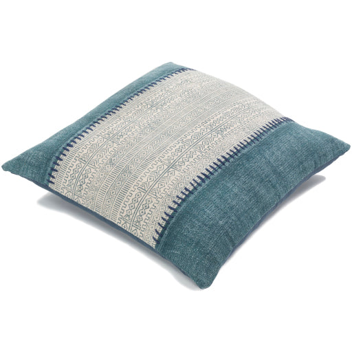 Lola Floor Pillow, Pale Blue, Cream, Navy photo 3 LL008-3030P