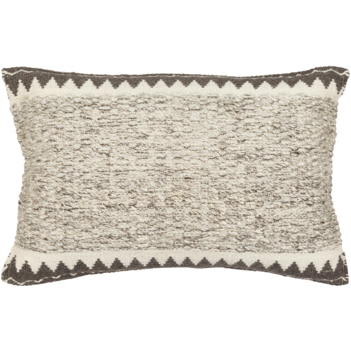 faroe lumbar pillows oatmeal dark brown cream charcoal back light beige photo 3 FAO003-1818P