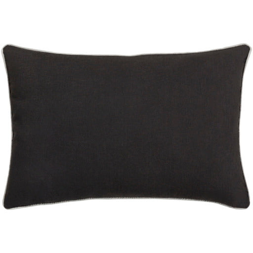 japanese floral lumbar pillow black off white RJA002-1818P