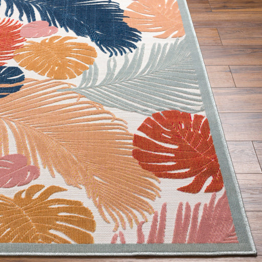 cabo palm leaves area rug multicolor photo 3 CBO2312-659