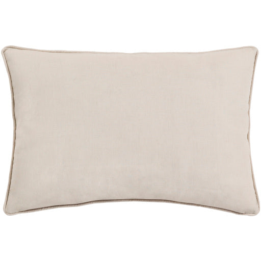 japanese floral lumbar pillow white beige JA001-1818P