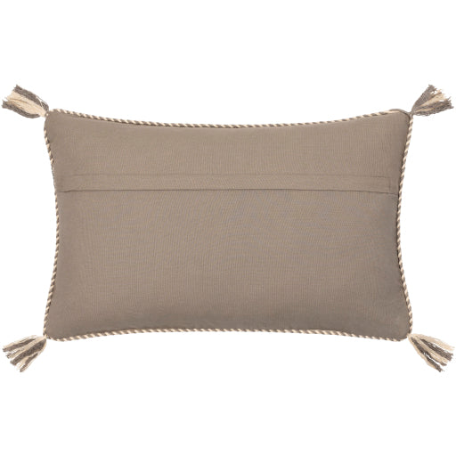 braided bisa lumbar pillow gray cream back gray photo 4 BBA003-2020