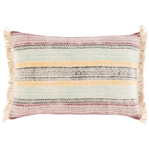 zendaya lumbar pillow burgundy aqua mustard ivory back ivory ZEN001-2020