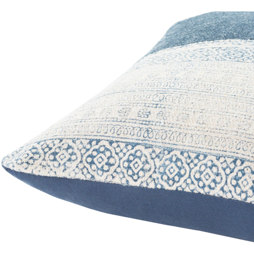 lola lumbar pillow pale blue cream navy LL004-1818D