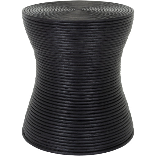 balinese rattan garden stool black BAS-004
