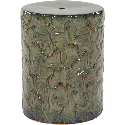 Bishop Textured Foliage Garden Stool, Green BIH-001