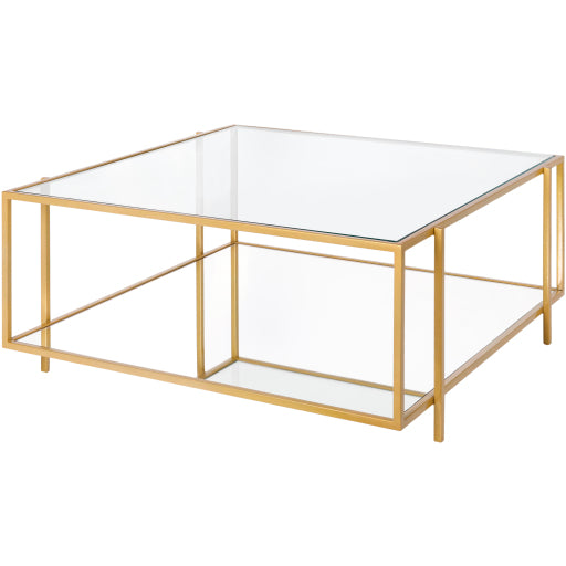 alecsa coffee table clear gold EAA-011
