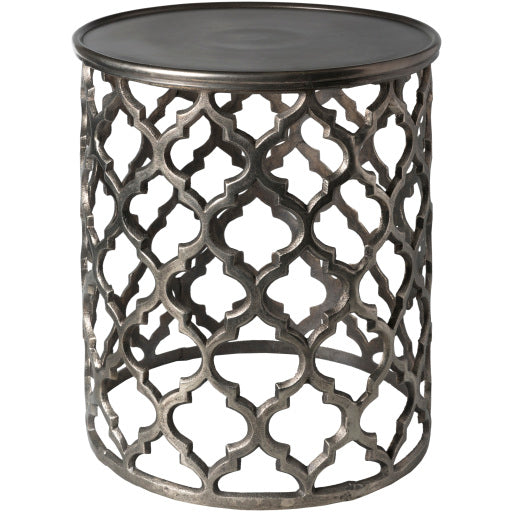 hammett damask round garden stool charcoal HMMT101-161619