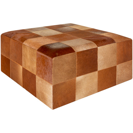 laredo cool square ottoman shades of brown LRO-002