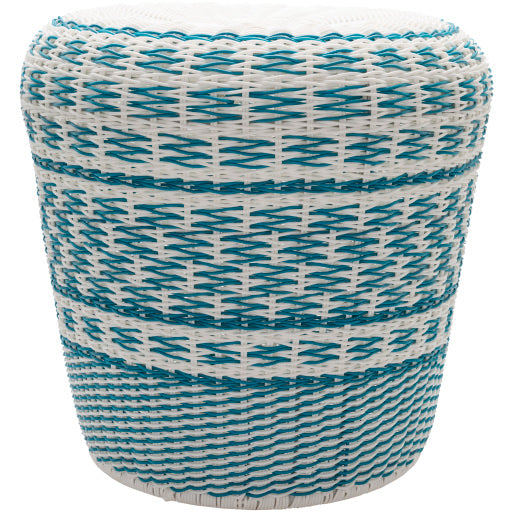 Parkdale Stool in White & Sky Blue PKD004-181817