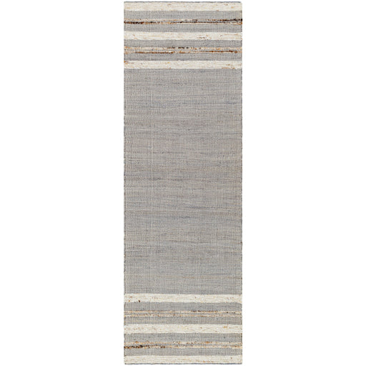 geneva jute wool handwoven area rug charcoal with light beige black peach photo 3 GNV2301-810