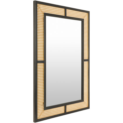 anassa black metal frame rectangular mirror ASN003-4030