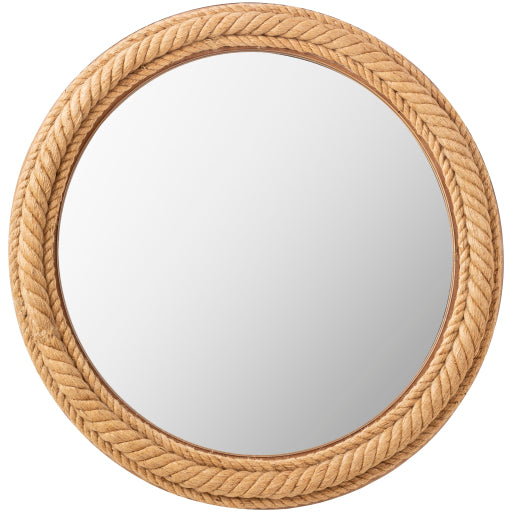 magdalen braided jute round framed mirror MGL002-3636