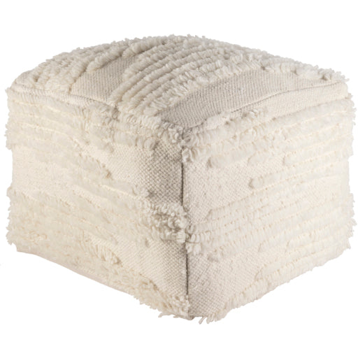 apache cream soft wool pouf APPF006-202014