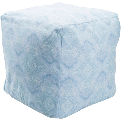 agua diamond pattern outdoor pouf blue POUF1038-181818