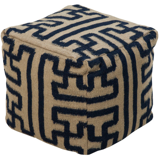 archive greek cube pouf tan POUF-49