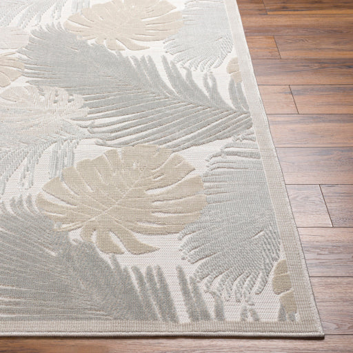 cabo palm leaves area rug multicolor beige front CBO2311-2773