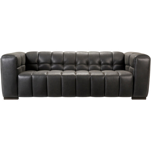 grenoble leather sofa black GRB-001