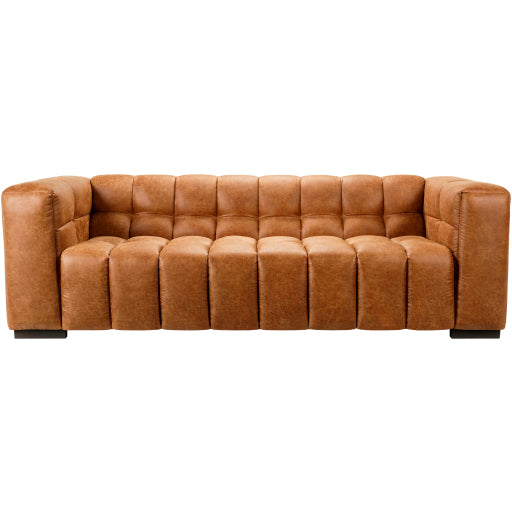 grenoble bonded leather sofa medium brown GRB-003