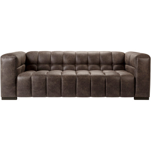 grenoble bonded leather sofa charcoal GRB-004
