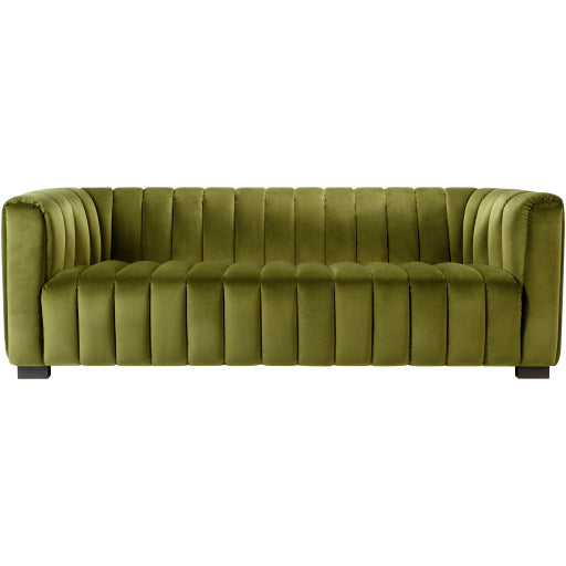 brionne velvet sofa olive NNE-001
