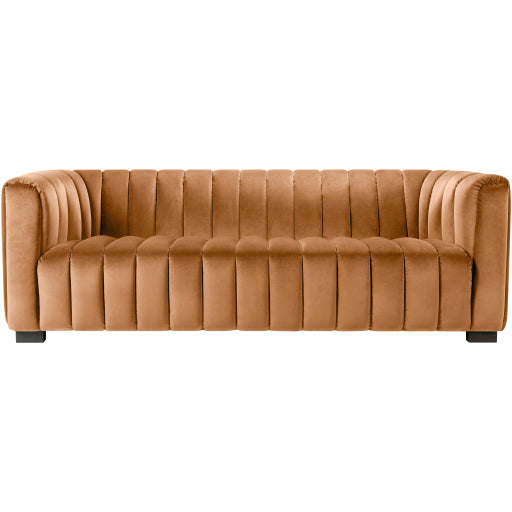 brionne velvet sofa medium brown NNE-002