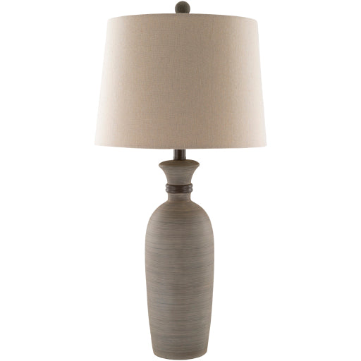 Abellona Traditional Table Lamp, Gray with Linen Shade BOA-001