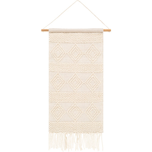 hygge handwoven wall hanging white