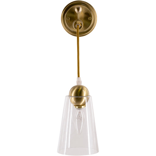 seaham wall sconce clear gold SEA-002
