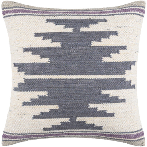 alamosa accent pillow deep teal cream lavender AAO001-1818