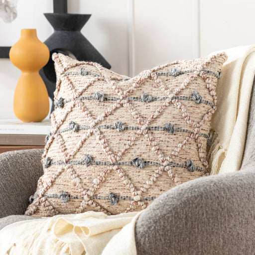 anders accent pillow taupe charcoal white light beige ADR001-2020P