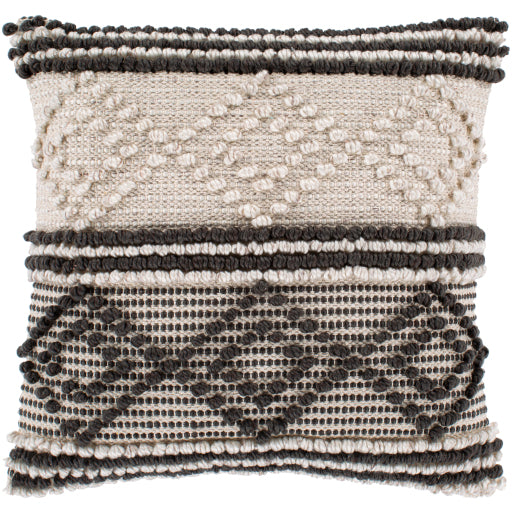 anders accent pillow charcoal light beige ADR002-1818D