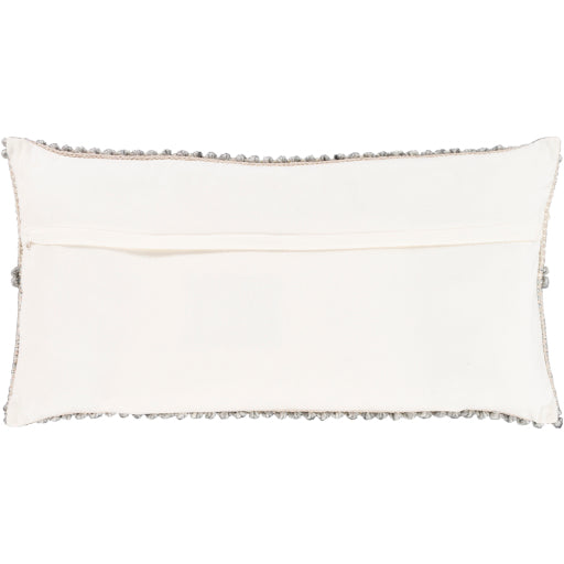 Anders Lumbar Pillow Slate Cream Light Beige Back Detail. ADR011-3214D