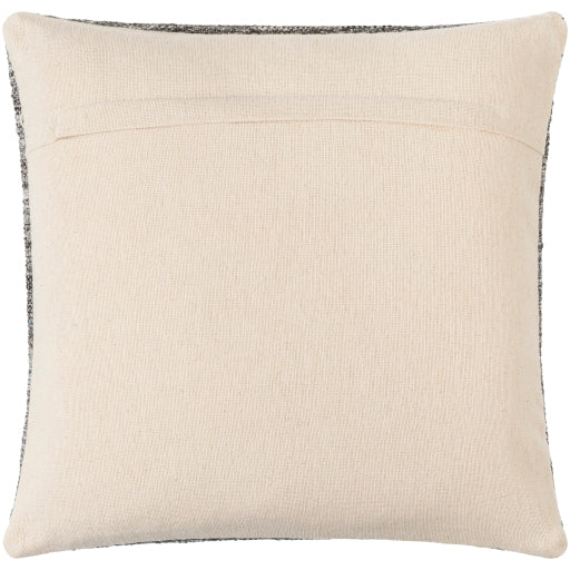 Alyssa Accent Pillow Light Beige Teal Charcoal Beige Back Detail. AYS004-2222