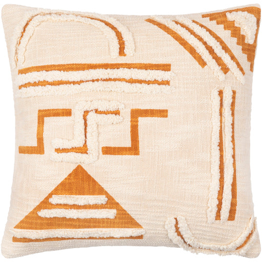 azibo accent pillow orange cream AZB001-1818