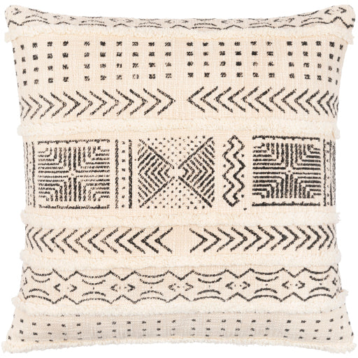 azibo accent pillow black cream AZB002-1818