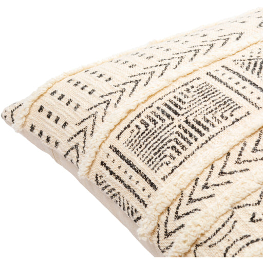 azibo accent pillow black cream AZB002-1818D