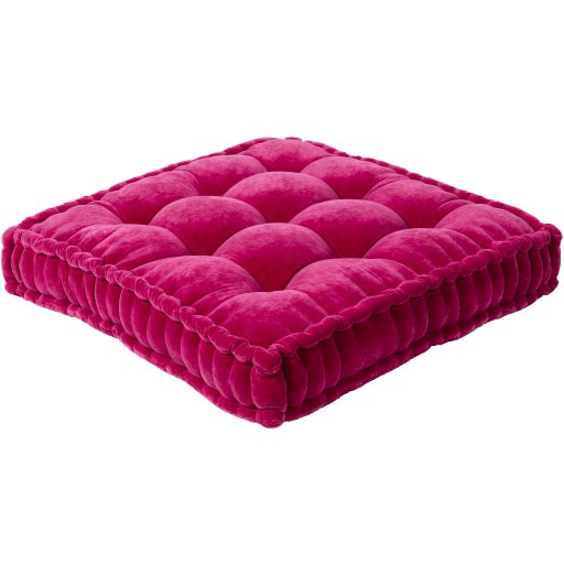 Rose Velvet Bauble Floor Pillow - Square BBL004-3030RD