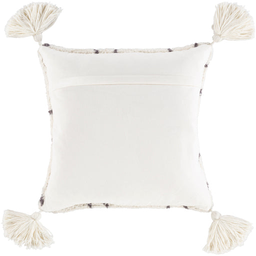 braith accent pillow cream charcoal BRH002-1818D