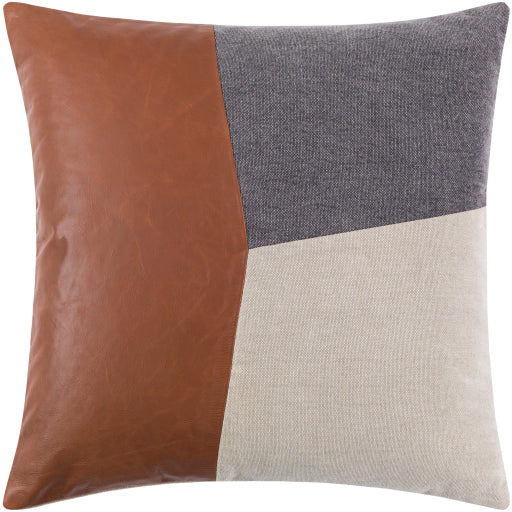 branson accent pillow dark brown charcoal tan BSN002-1818