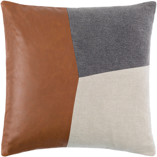 branson accent pillow dark brown charcoal tan BSN002-1818D