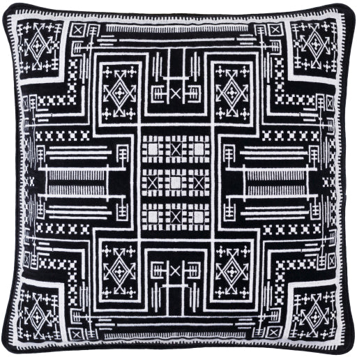 camaxtli accent pillow black light beige CAX002-1818