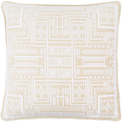 camaxtli accent pillow light beige white CAX004-1818